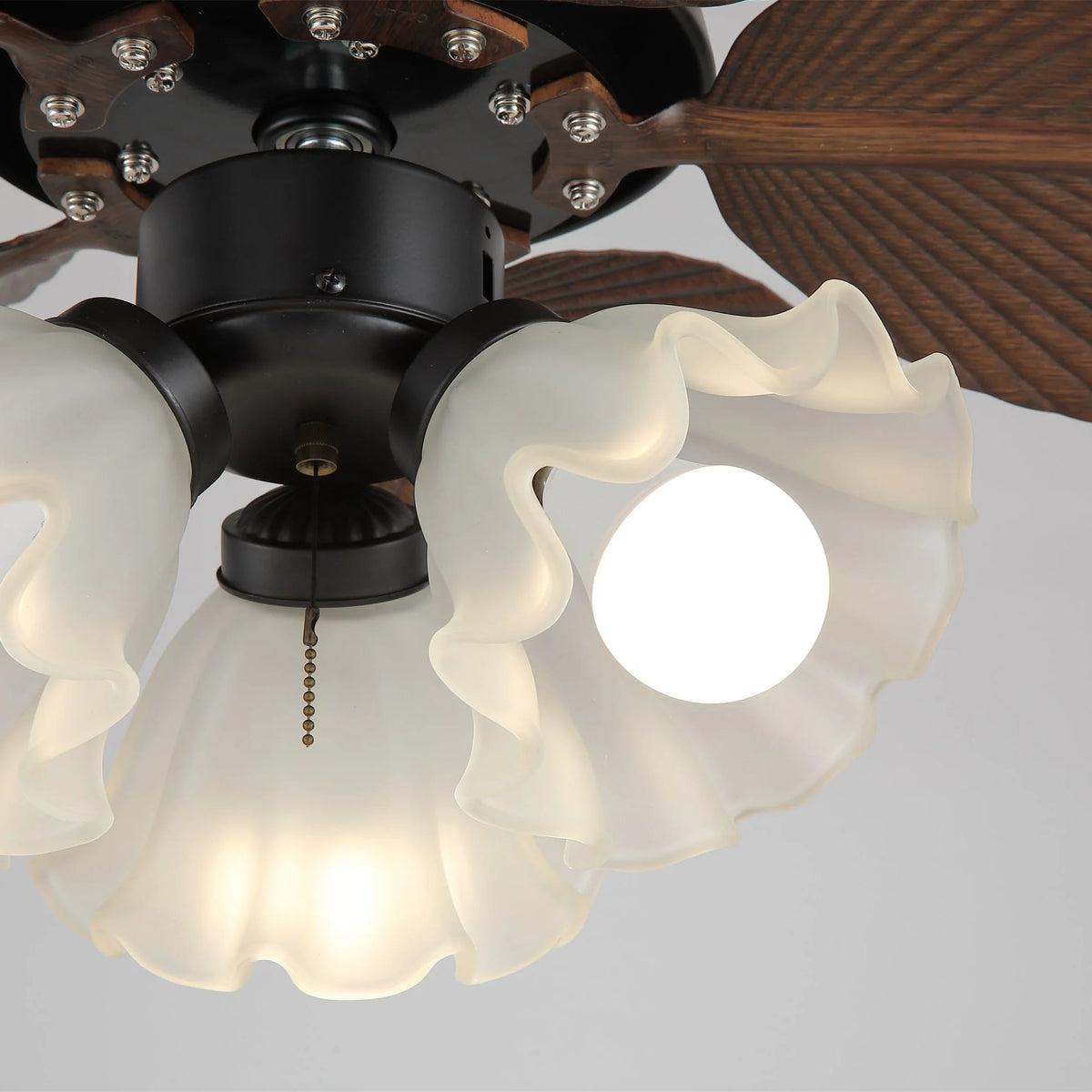 Ceiling Fan With Light Quiet DC Motor & Remote