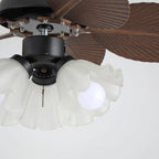 Ceiling Fan With Light Quiet DC Motor & Remote