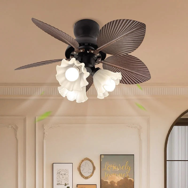 Ceiling Fan With Light Quiet DC Motor & Remote