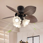 Ceiling Fan With Light Quiet DC Motor & Remote