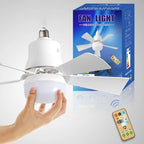 Ceiling Fan With Light Screw-In E27 Remote & Night Light