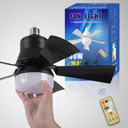 Ceiling Fan With Light Screw-In E27 Remote & Night Light