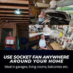 Ceiling Fan With Light Screw-In E27 Remote & Night Light