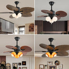 Ceiling Fan With Light Six Speed Remote Quiet Operation