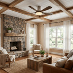 Ceiling Fan With Light Whisper-Quiet Dimmable LED & Remote