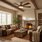 Ceiling Fan With Light Whisper-Quiet Dimmable LED & Remote