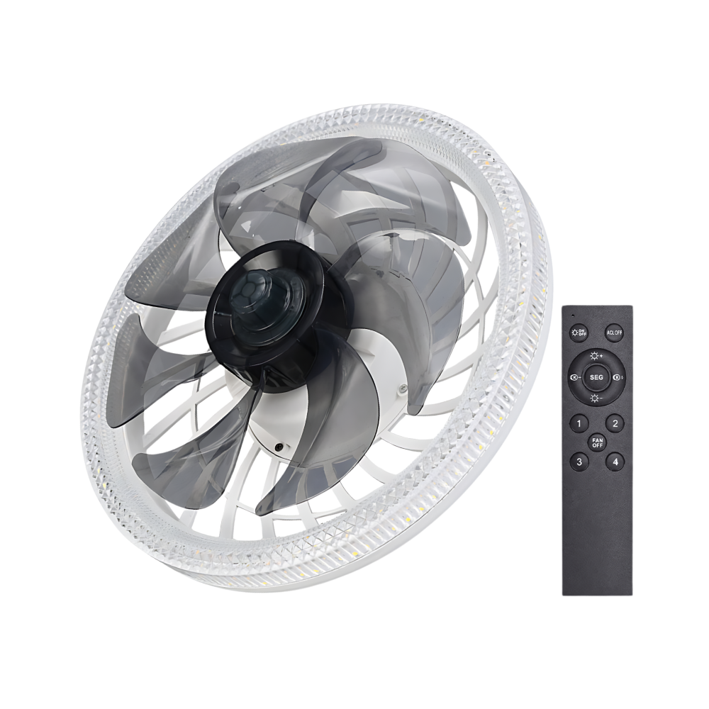 Ceiling Fan With Light Whisper-Quiet Four Speeds