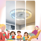 Ceiling Fan With Light Whisper-Quiet Four Speeds