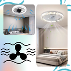 Ceiling Fan With Light Whisper-Quiet Four Speeds