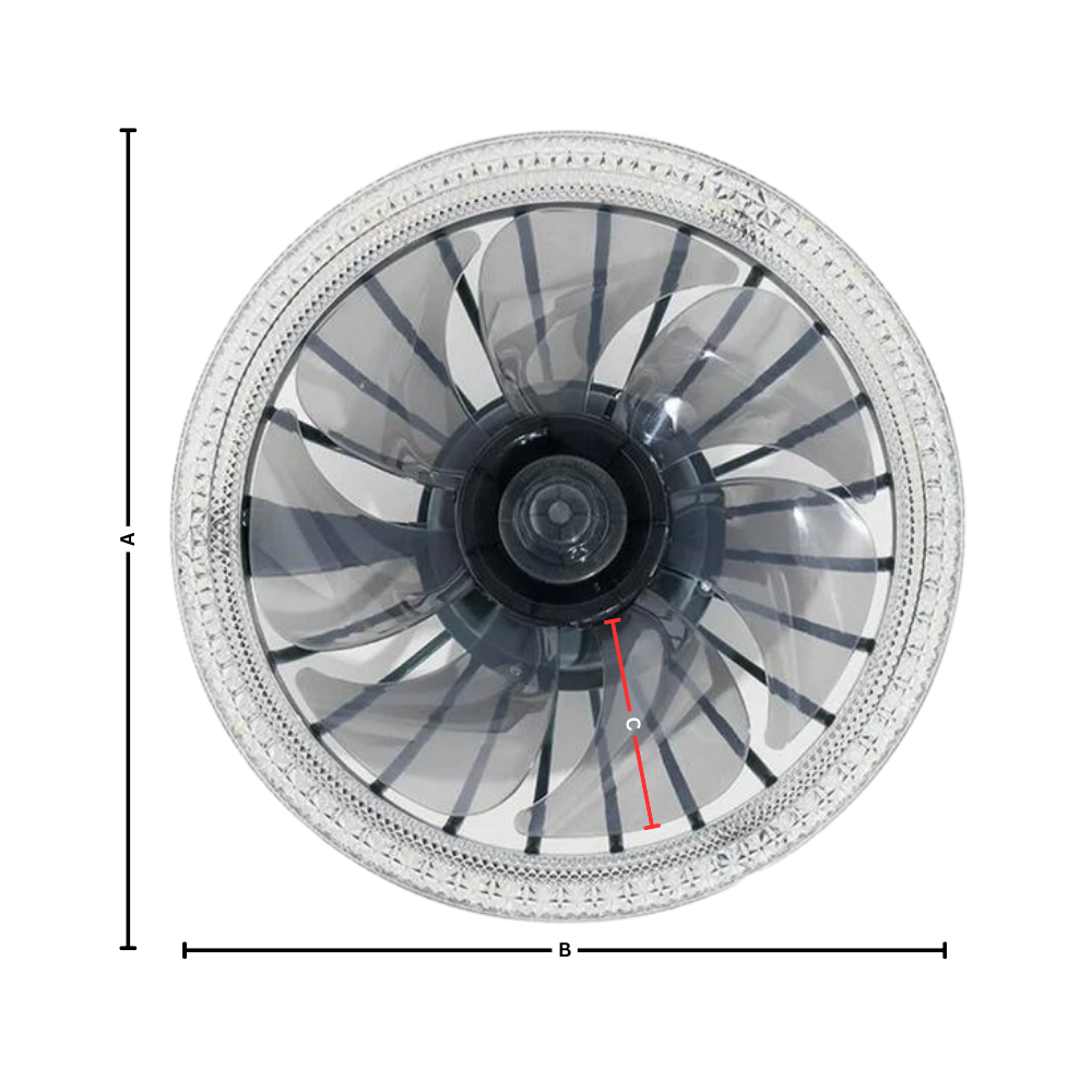 Ceiling Fan With Light Whisper-Quiet Four Speeds