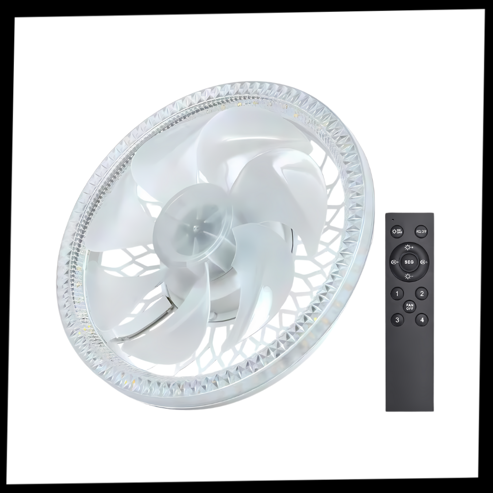 Ceiling Fan With Light Whisper-Quiet Four Speeds