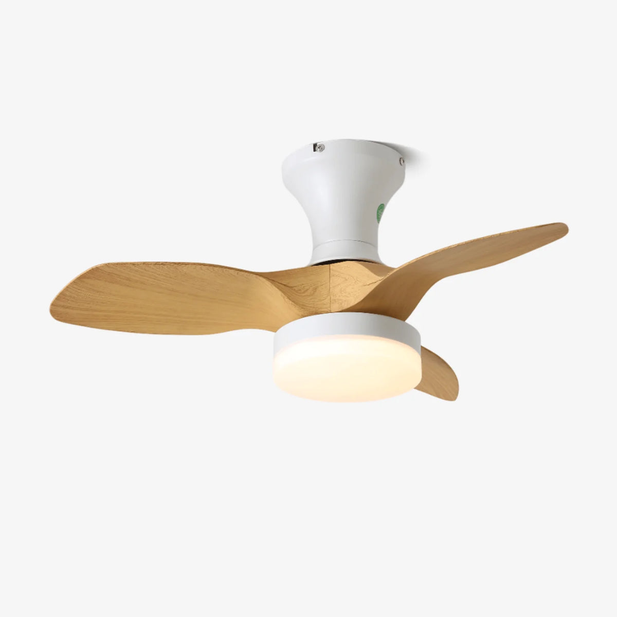 Ceiling Fan With Light Wood Blades Dimmable LED & Remote