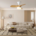Ceiling Fan With Light Wood Blades Dimmable LED & Remote