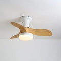 Ceiling Fan With Light Wood Blades Dimmable LED & Remote