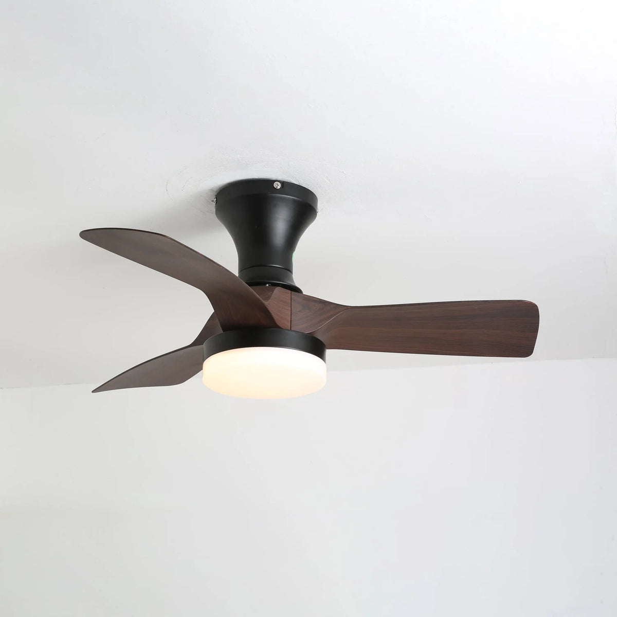 Ceiling Fan With Light Wood Blades Dimmable LED & Remote