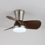 Ceiling Fan Wood Blades Dimmable LED & Remote