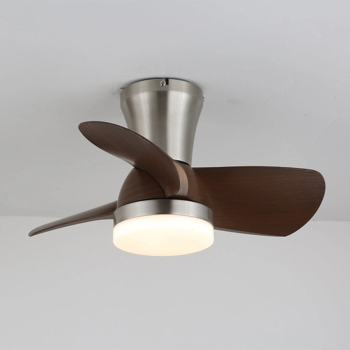 Ceiling Fan Wood Blades Dimmable LED & Remote