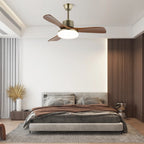 Ceiling Fan Wood Blades Integrated LED & 6-Speed Remote