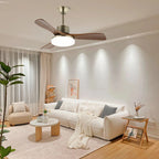 Ceiling Fan Wood Blades Integrated LED & 6-Speed Remote