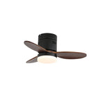 Ceiling Fan Wood Blades Integrated LED Remote Control