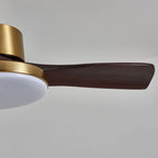 Ceiling Fan Wood Blades Integrated LED Remote Control