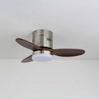 Ceiling Fan Wood Blades Integrated LED Remote Control