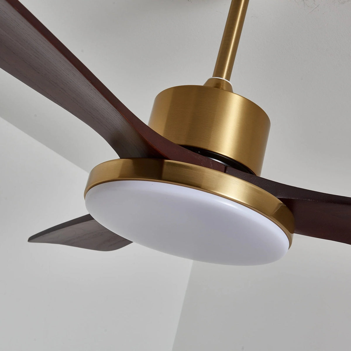 Ceiling Fan Wood Blades Integrated LED Remote Control