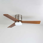 Ceiling Fan Wood Blades Integrated LED Remote Control