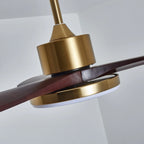 Ceiling Fan Wood Blades Integrated LED Remote Control