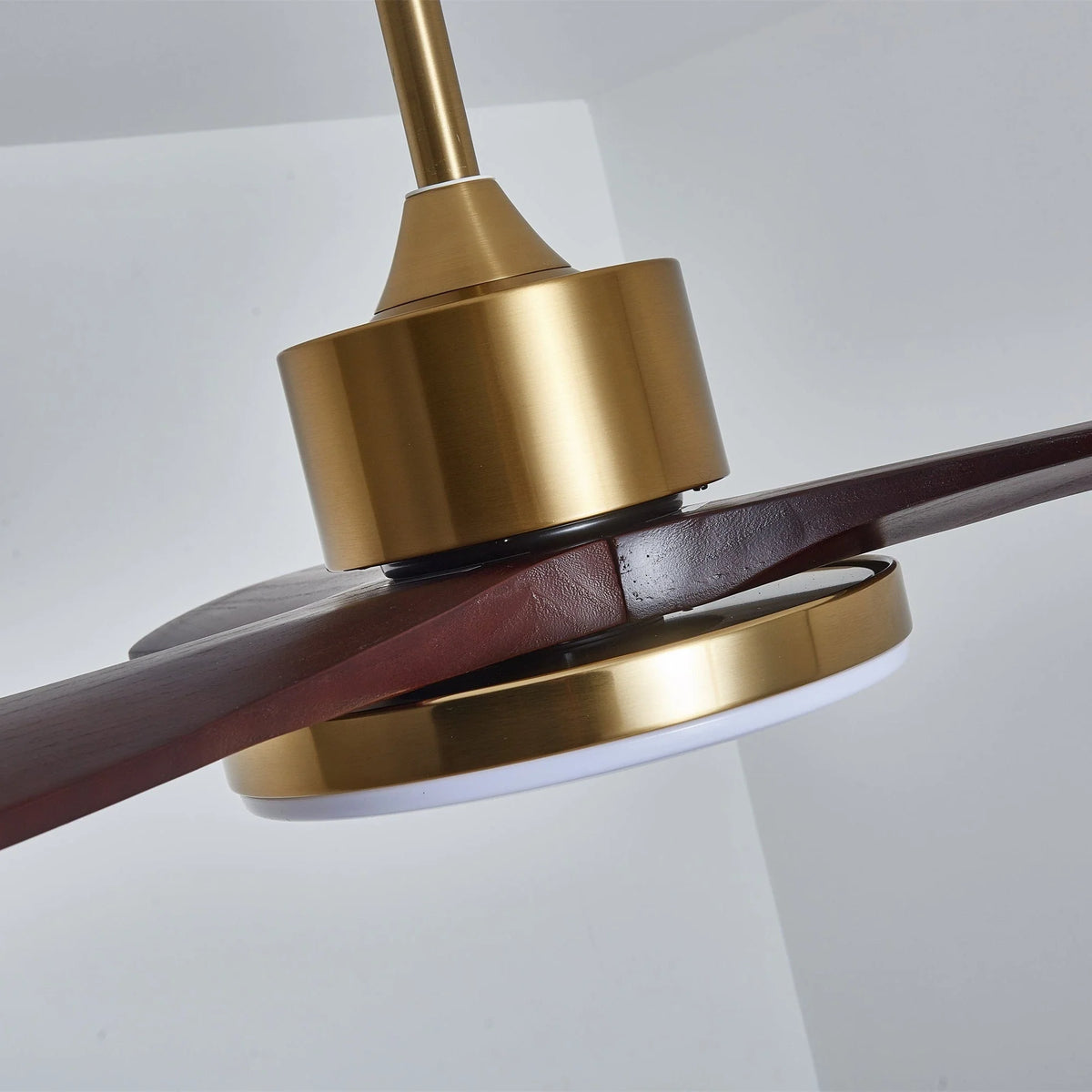 Ceiling Fan Wood Blades Integrated LED Remote Control