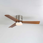 Ceiling Fan Wood Blades Integrated LED Remote Control