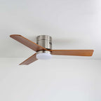 Ceiling Fan Wood Blades Integrated LED Remote Control