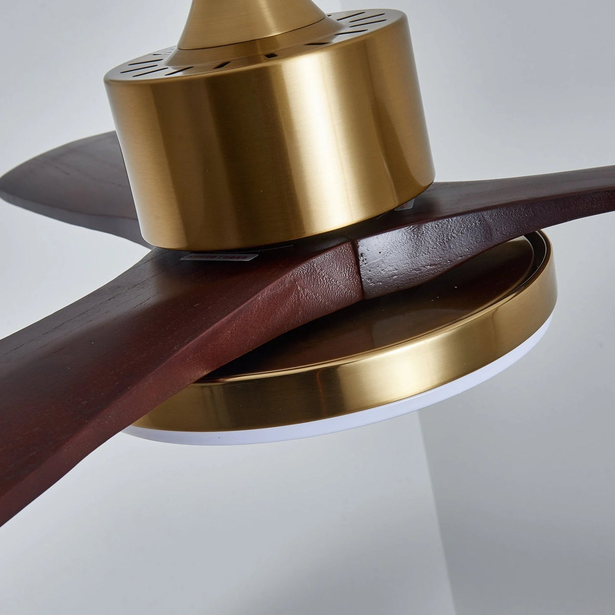 Ceiling Fan Wood Blades Integrated LED Remote Control