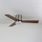 Ceiling Fan Wood Blades Integrated LED Remote Control