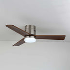 Ceiling Fan Wood Blades Integrated LED Remote Control