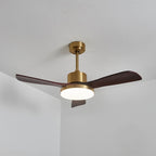 Ceiling Fan Wood Blades Integrated LED Remote Control