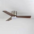 Ceiling Fan Wood Blades Integrated LED Remote Control