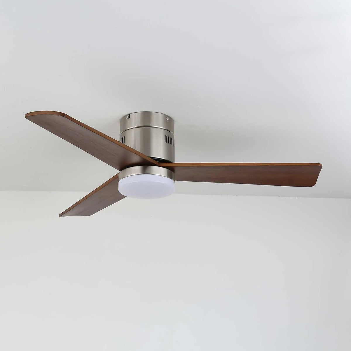 Ceiling Fan Wood Blades Integrated LED Remote Control