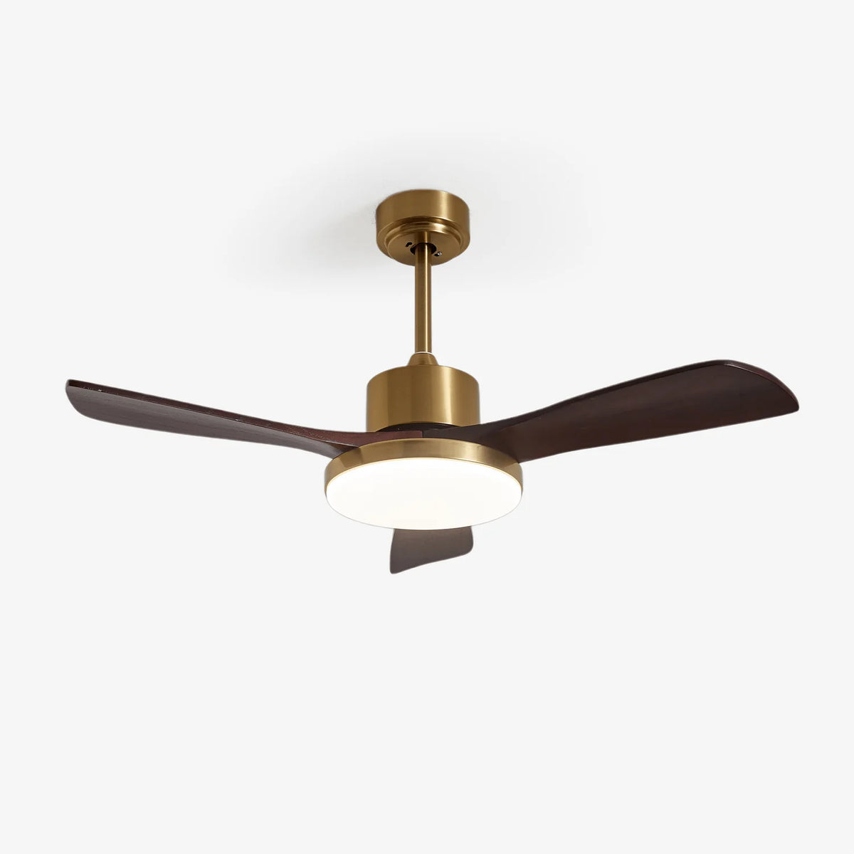 Ceiling Fan Wood Blades Integrated LED Remote Control