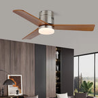 Ceiling Fan Wood Blades Integrated LED Remote Control