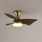 Ceiling Fan Wood-Grain Blades Dimmable LED & Remote