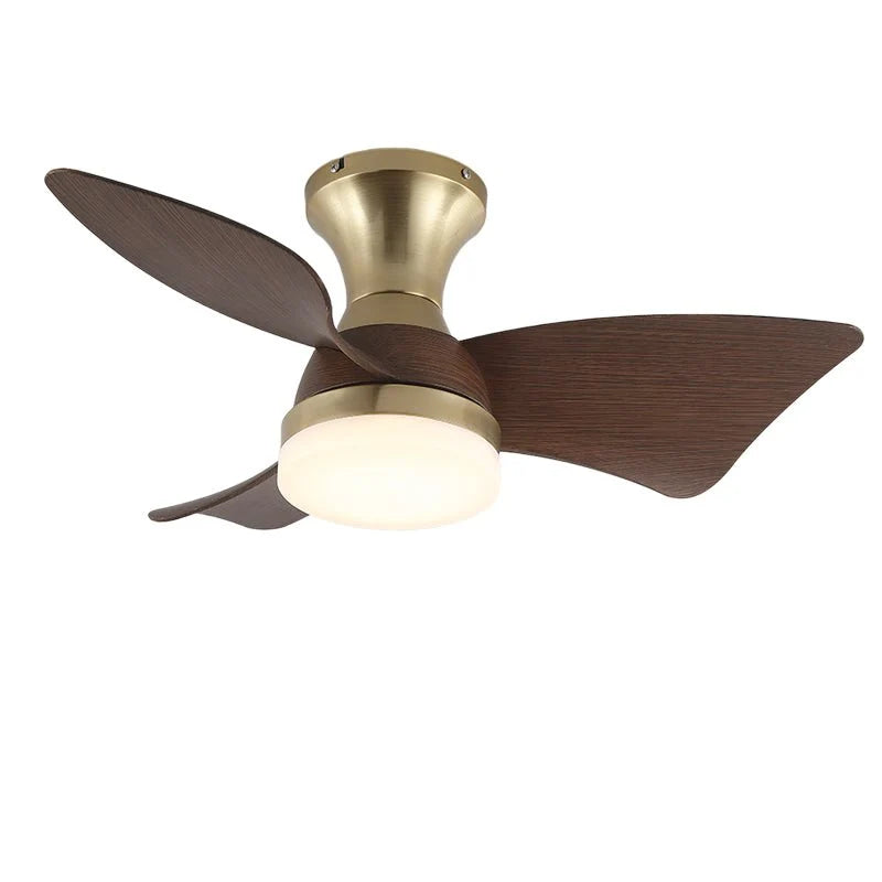 Ceiling Fan Wood-Grain Blades Dimmable LED & Remote