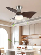 Ceiling Fan Wood-Grain Blades Dimmable LED & Remote