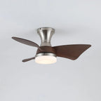 Ceiling Fan Wood-Grain Blades Dimmable LED & Remote