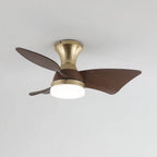 Ceiling Fan Wood-Grain Blades Dimmable LED & Remote