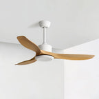 Ceiling Fan Wood Grain Whisper-Quiet Reversible Remote