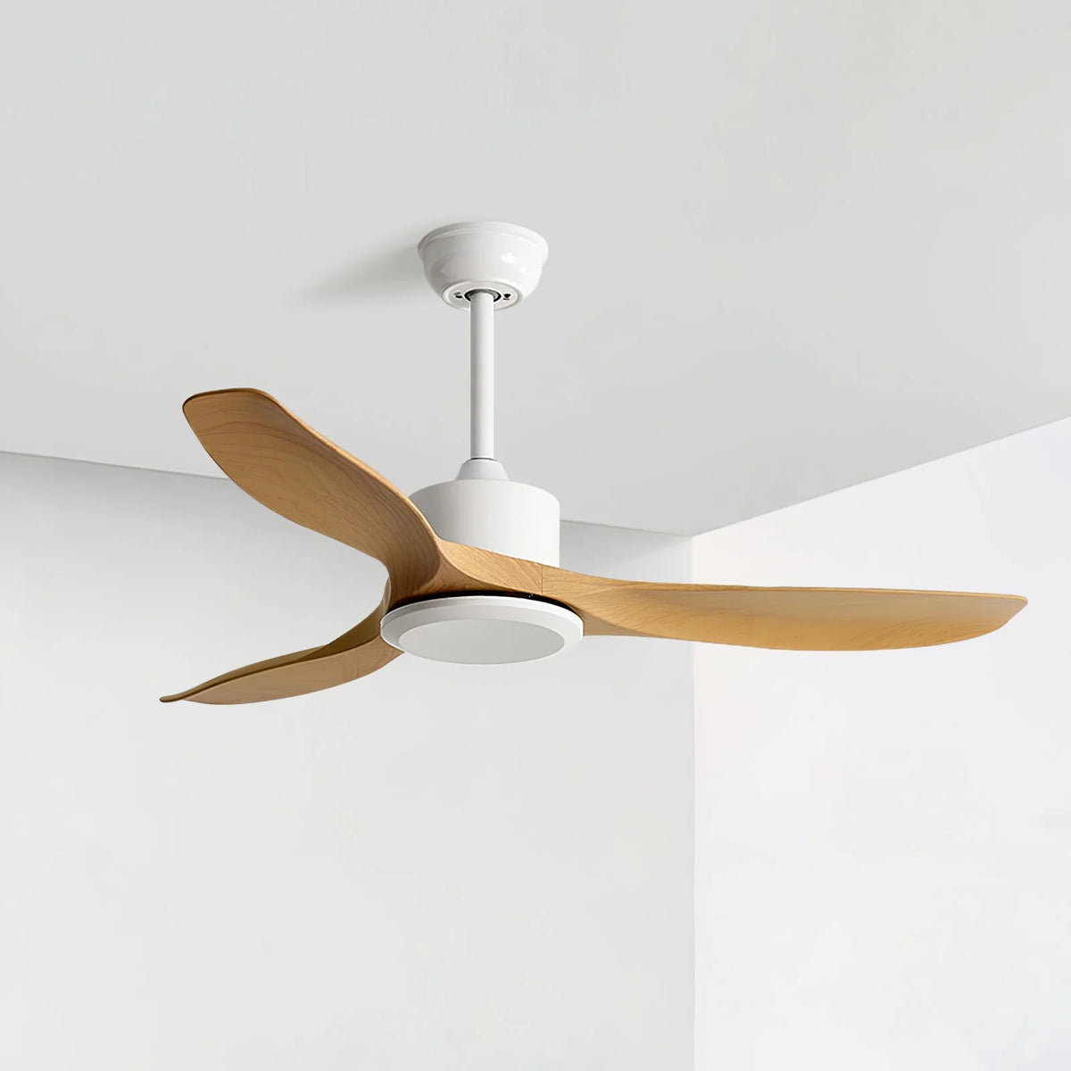 Ceiling Fan Wood Grain Whisper-Quiet Reversible Remote