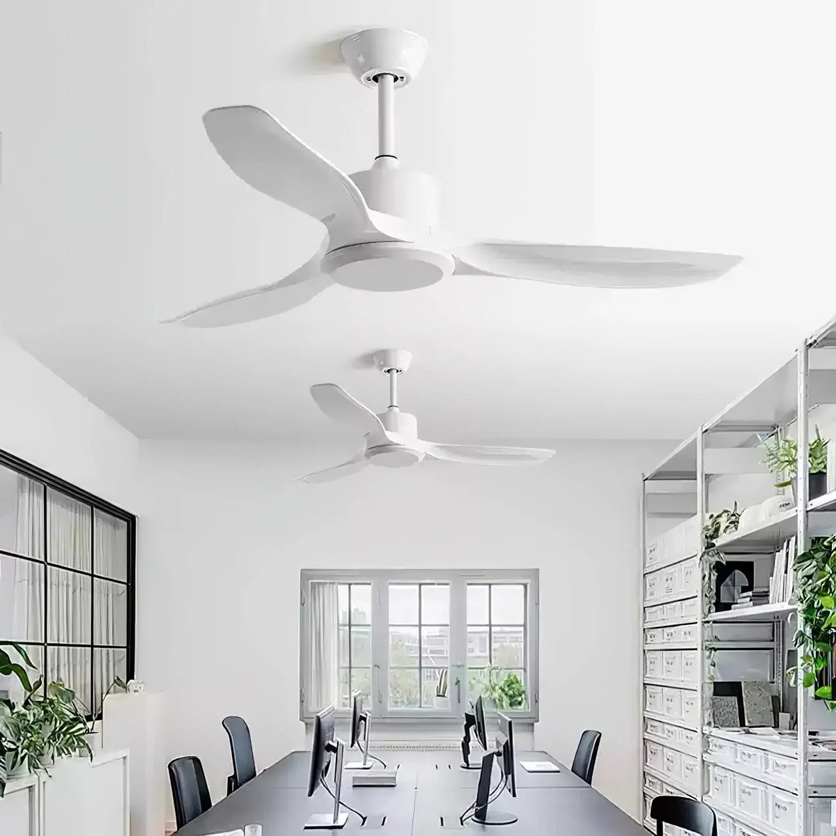 Ceiling Fan Wood Grain Whisper-Quiet Reversible Remote