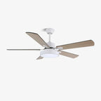 Ceiling Fan Wood-Look Blades Integrated LED Remote Control