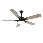 Ceiling Fan Wood-Look Blades Integrated LED Remote Control
